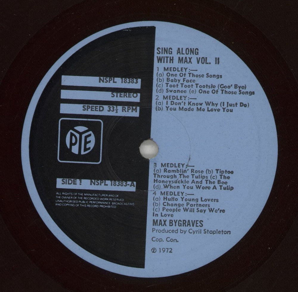 Max Bygraves Sing Along With Max Volume 2 UK vinyl LP album (LP record) MXGLPSI549712