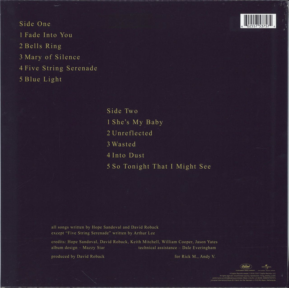 Mazzy Star So Tonight That I Might See - 180gram - Sealed UK vinyl LP album (LP record)