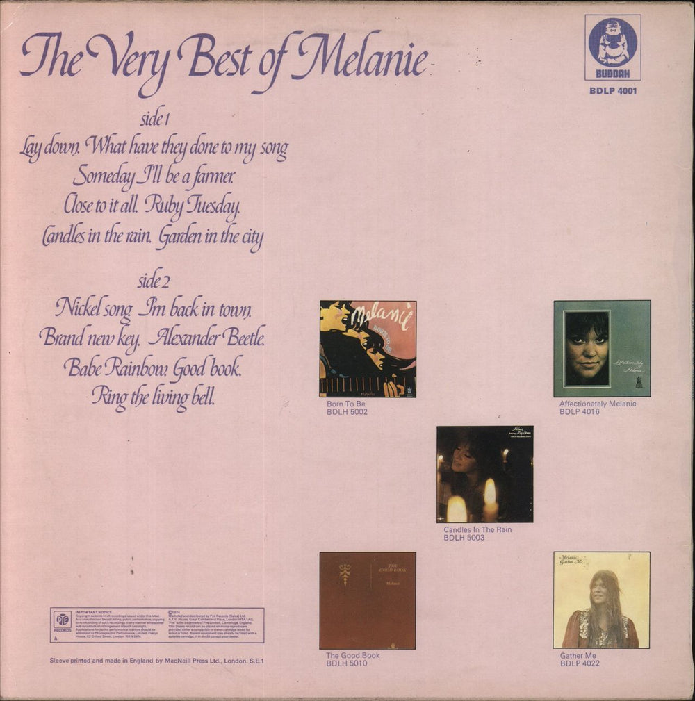 Melanie The Very Best Of Melanie - 2nd UK vinyl LP album (LP record)