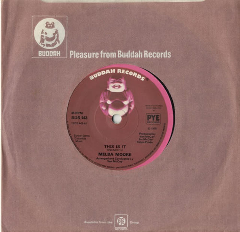 Melba Moore This Is It UK 7" vinyl single (7 inch record / 45) BDS443