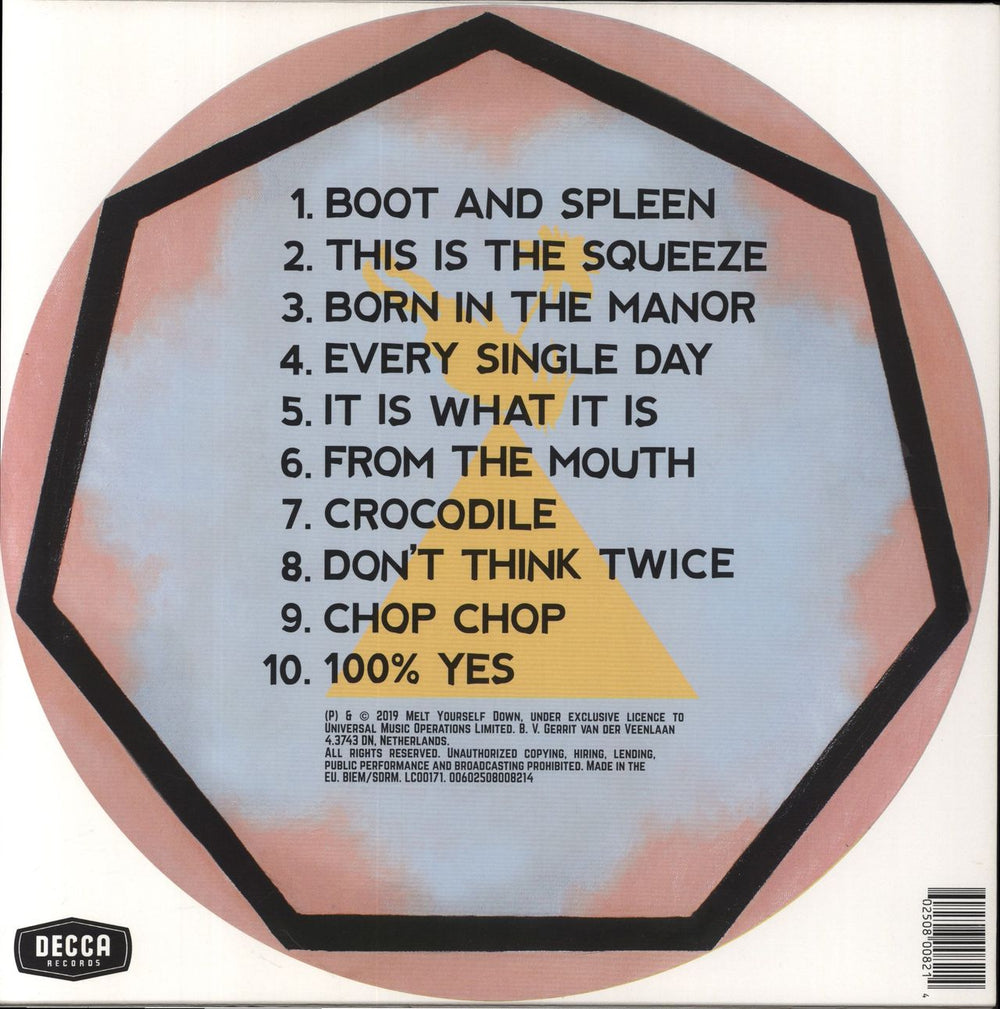 Melt Yourself Down 100% Yes - Gold Vinyl UK vinyl LP album (LP record) 602508008214