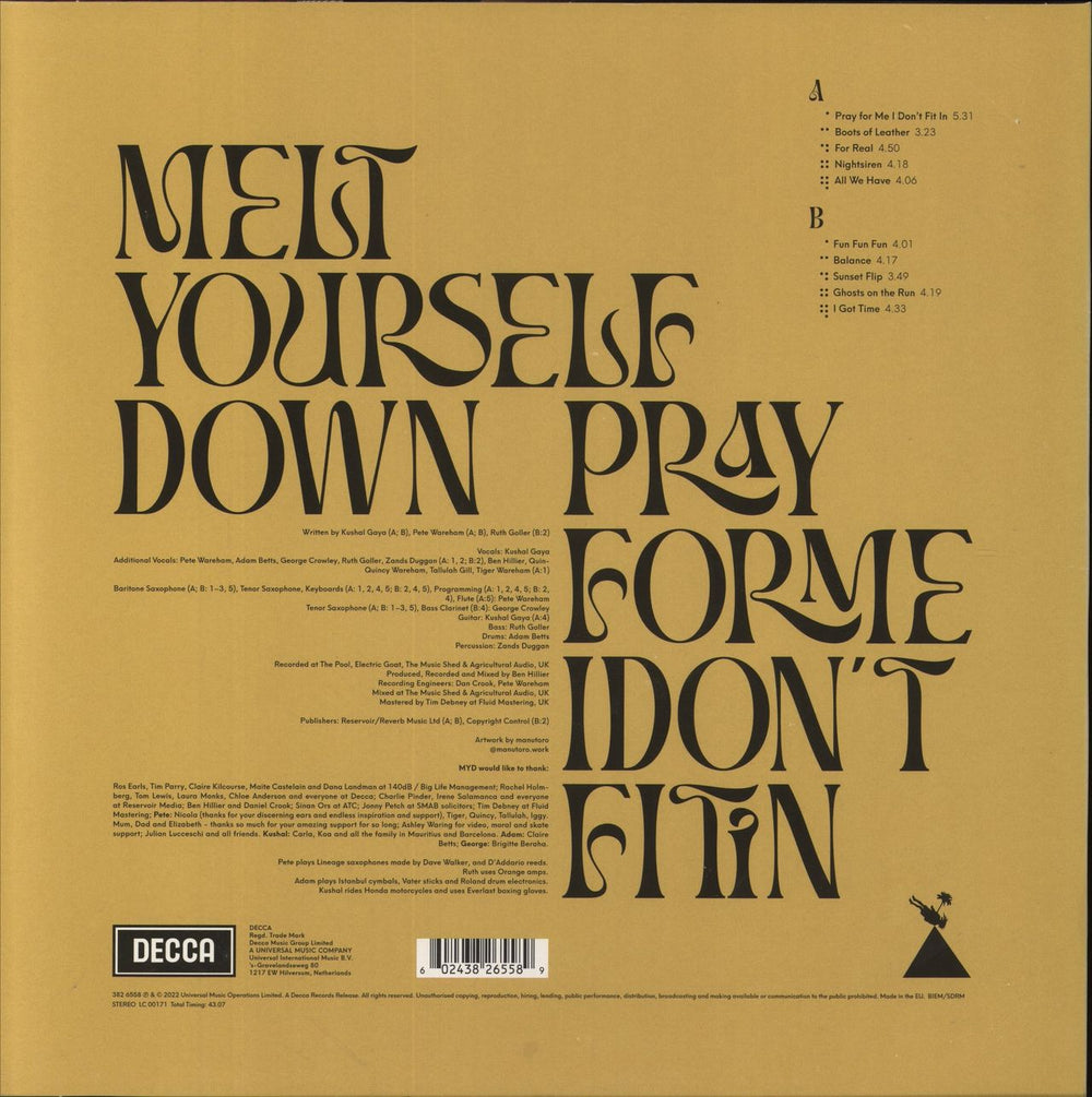 Melt Yourself Down Pray For Me I Don't Fit In UK vinyl LP album (LP record) 602438265589