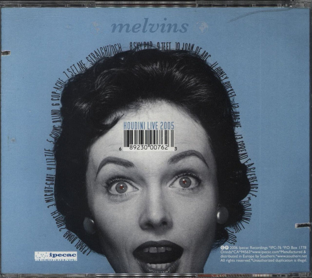 Melvins Houdini Live 2005 US CD album (CDLP) 689230007623