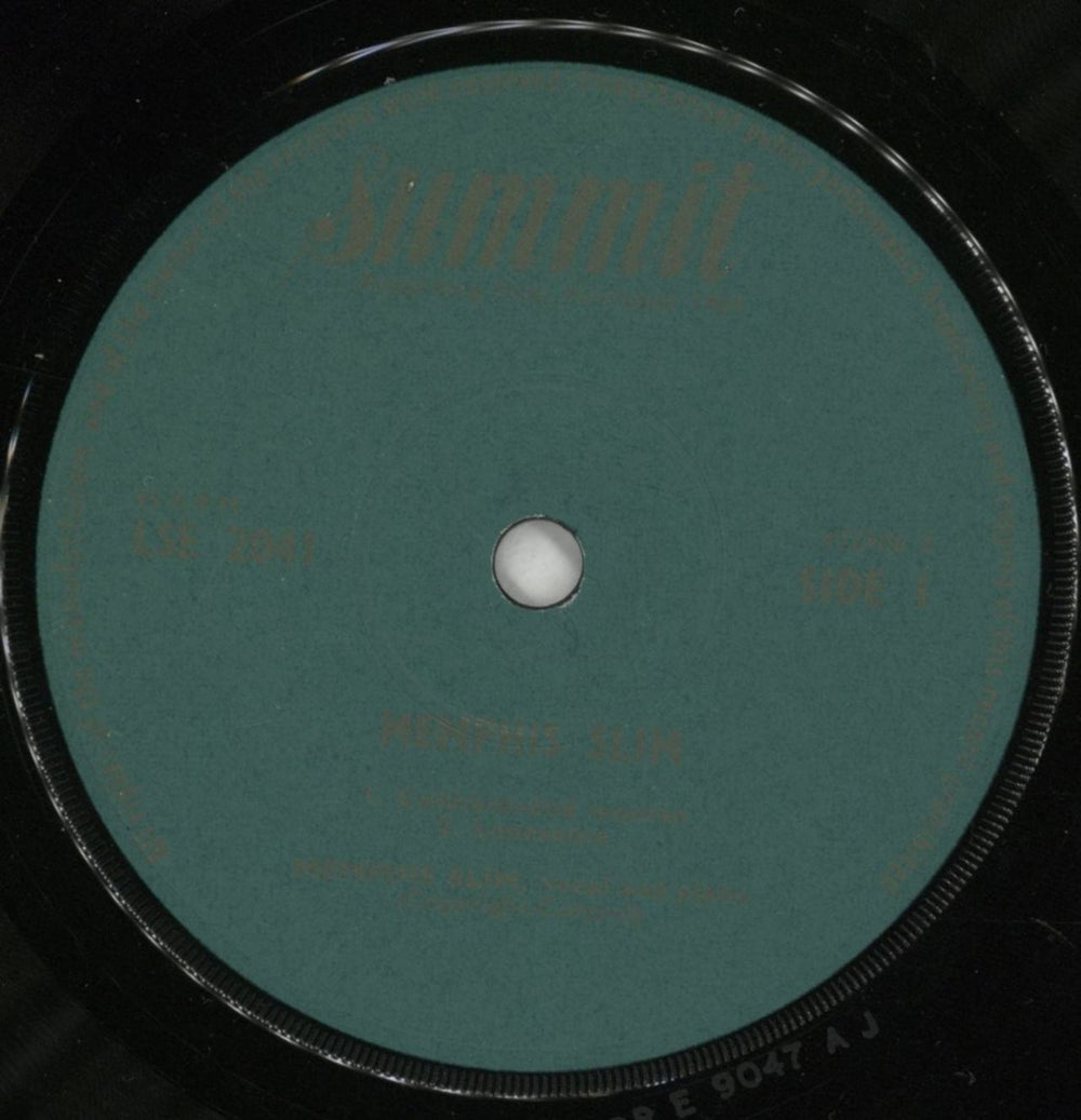 Memphis Slim The World's Foremost Blues Singer UK 7" vinyl single (7 inch record / 45) MEM07TH874691