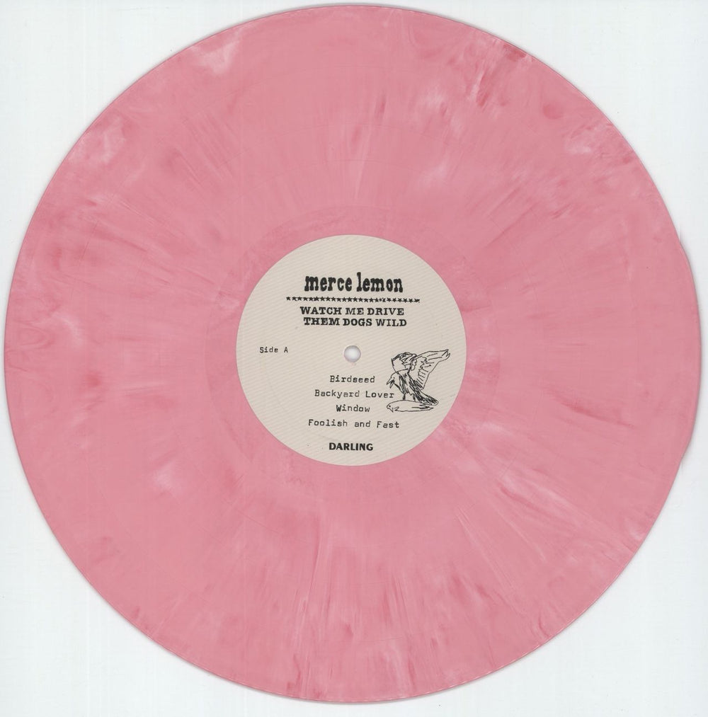 Merce Lemon Watch Me Drive Them Dogs Wild - Pink Vinyl UK vinyl LP album (LP record) 92TLPWA872750