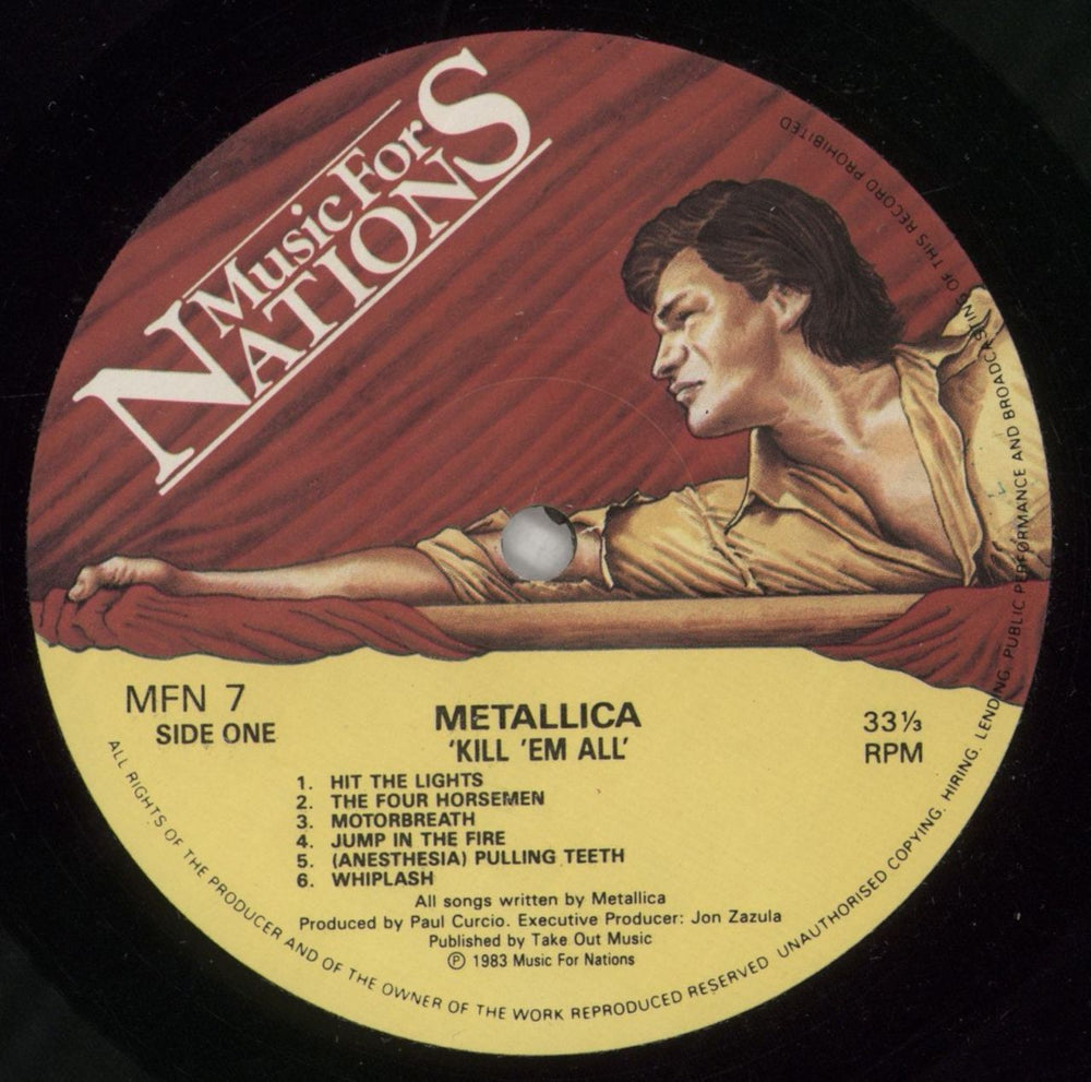Metallica Kill 'Em All - VG UK vinyl LP album (LP record) METLPKI869875