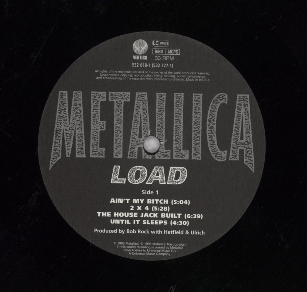 Metallica Load UK 2-LP vinyl record set (Double LP Album) 731453261815