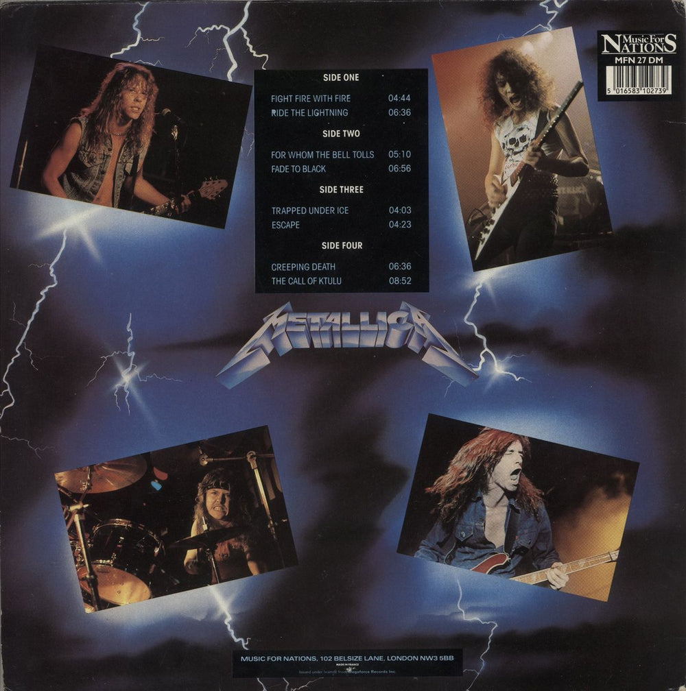 Metallica Ride The Lightning - D.M.M - Hype Sticker- VG UK 2-LP vinyl record set (Double LP Album) 5016583102739