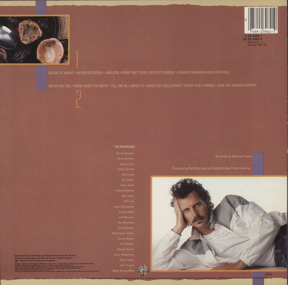 Michael Franks Passionfruit German vinyl LP album (LP record)