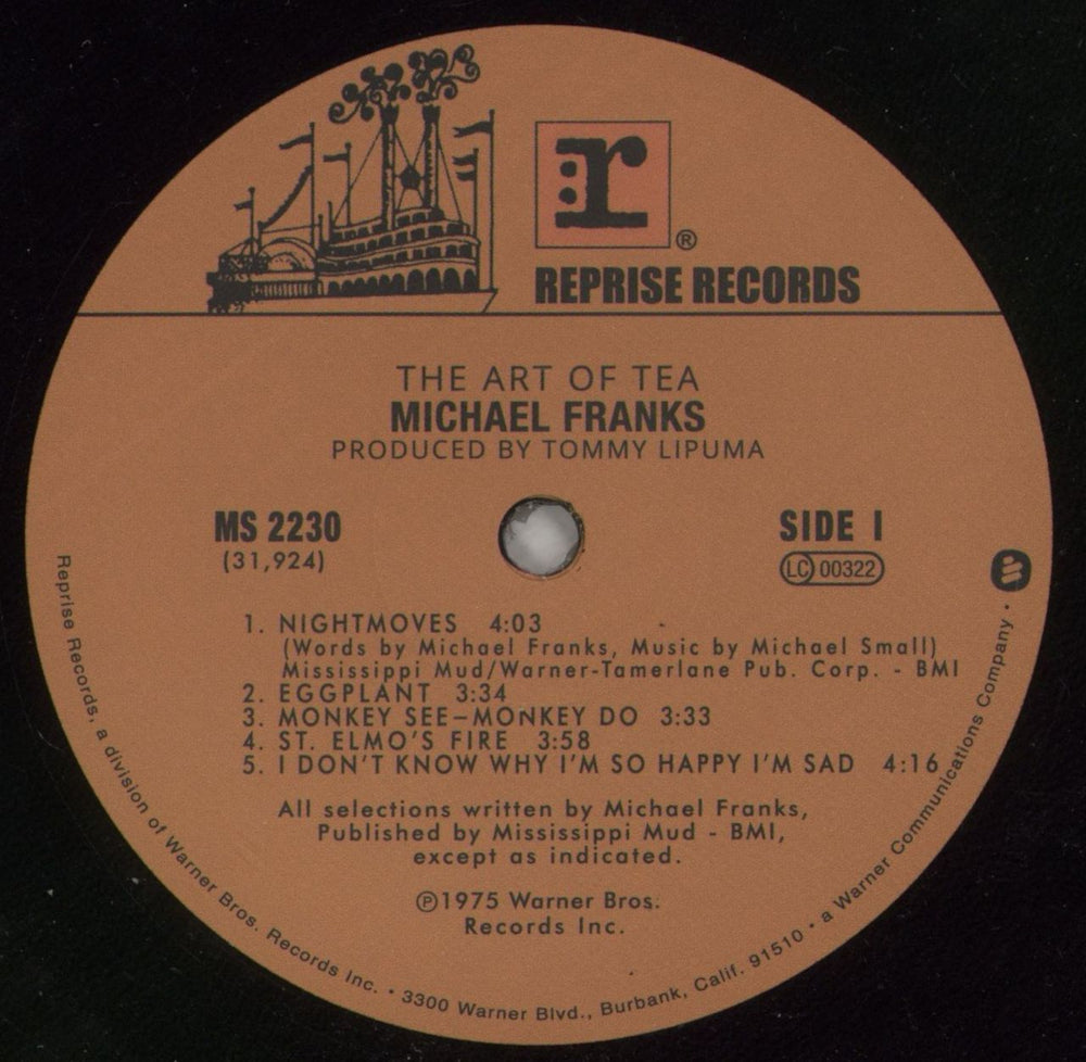 Michael Franks The Art Of Tea US vinyl LP album (LP record) M6DLPTH869343