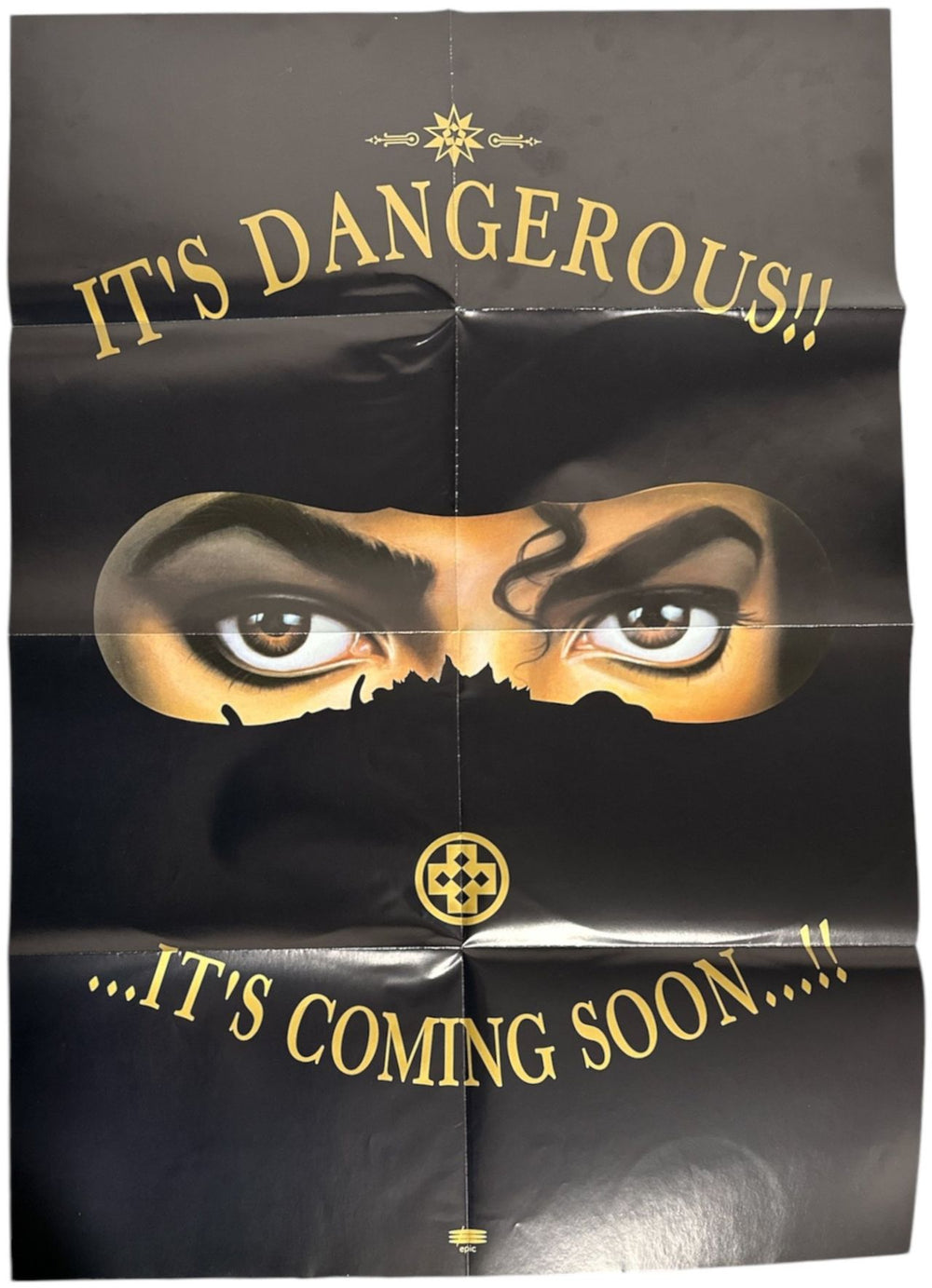 Michael Jackson Dangerous UK Promo poster POSTER