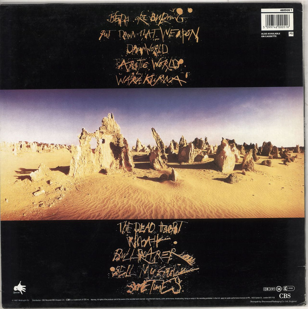 Midnight Oil Diesel And Dust UK vinyl LP album (LP record) 5099746000516