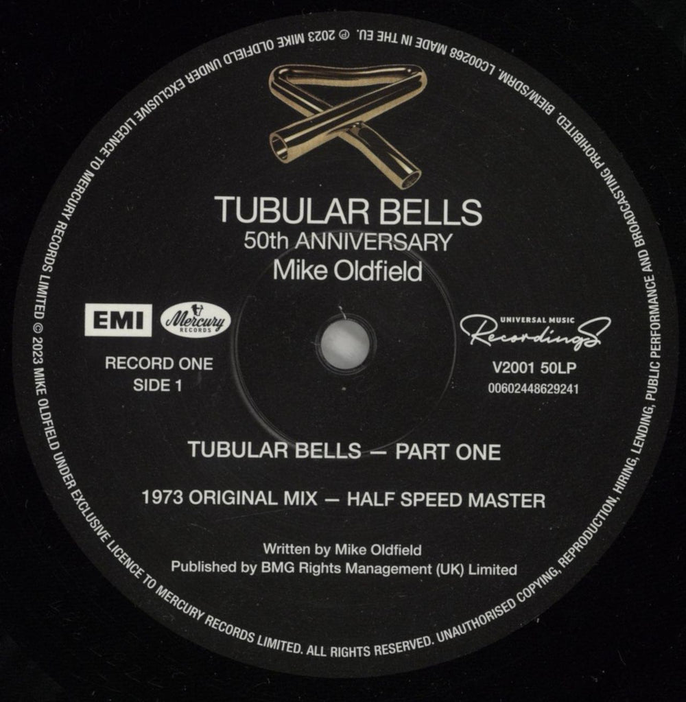 Mike Oldfield Tubular Bells - 50th Anniversary Edition Half Speed Mastered UK 2-LP vinyl record set (Double LP Album) OLD2LTU874267