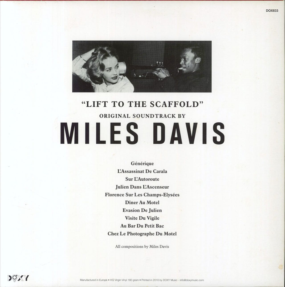 Miles Davis Lift To The Scaffold - Original Soundtrack UK vinyl LP album (LP record) 8013242888335