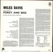 Miles Davis Porgy And Bess - Red Label UK vinyl LP album (LP record)