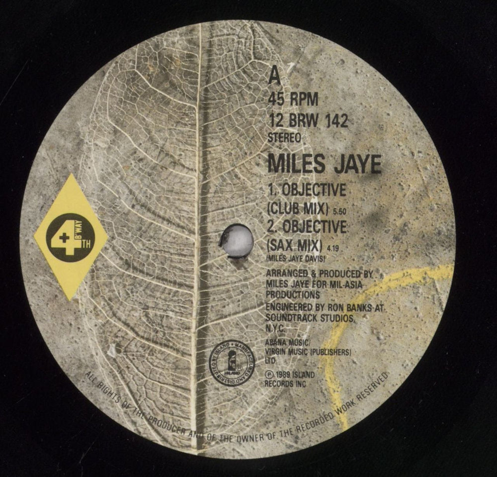 Miles Jaye Objective UK 12" vinyl single (12 inch record / Maxi-single) M0N12OB839710