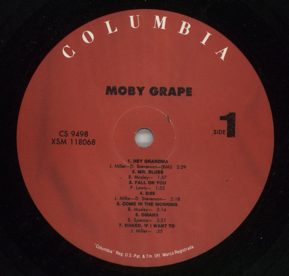 Moby Grape Moby Grape US vinyl LP album (LP record) MBGLPMO867396