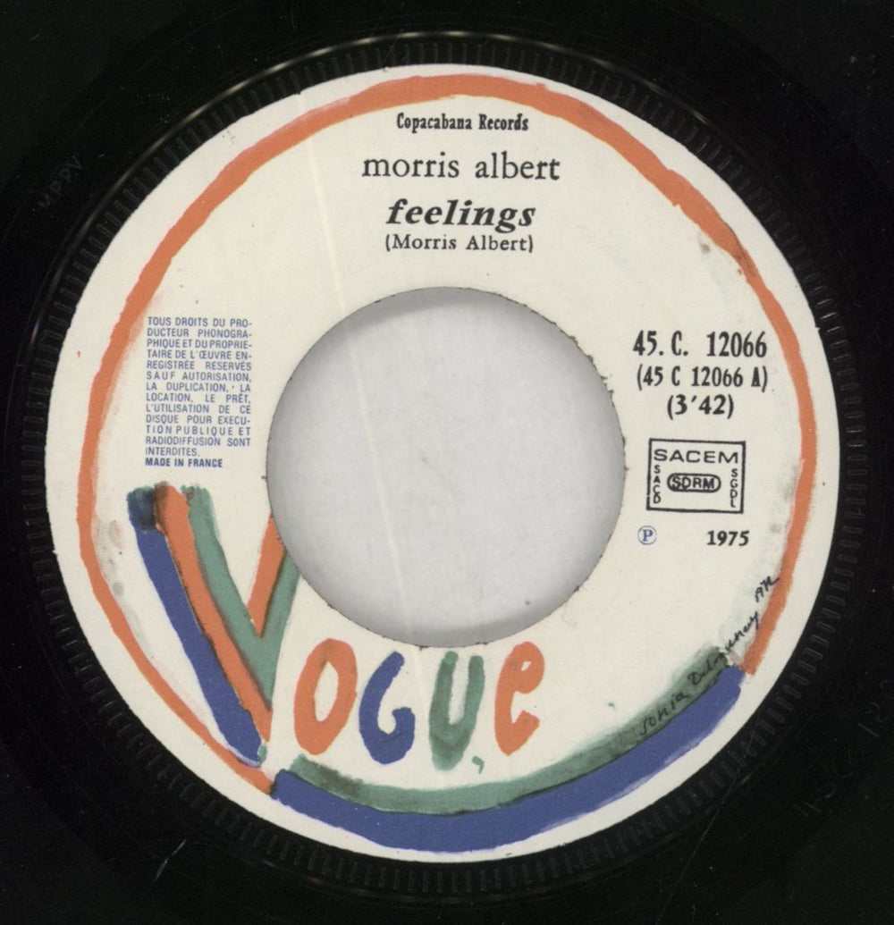 Morris Albert Feelings French 7" vinyl single (7 inch record / 45) MXA07FE656884