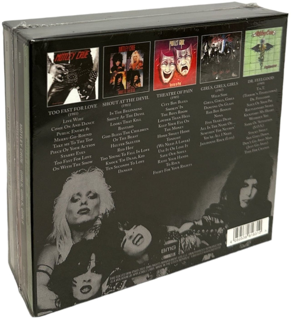 Motley Crue Crucial Crue: The Studio Albums 1981-1989 - Sealed UK CD Album Box Set 4050538816310