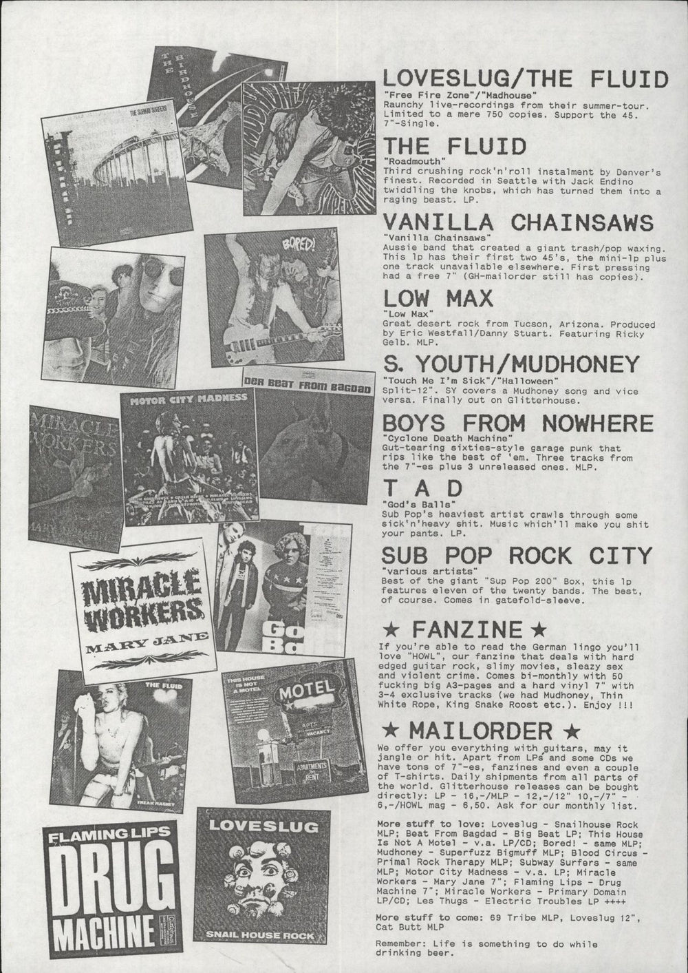 Mudhoney Superfuzz Bigmuff + Insert German vinyl LP album (LP record) 1988