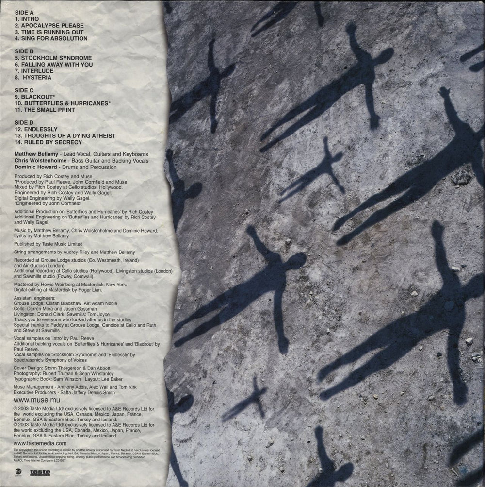 Muse Absolution UK 2-LP vinyl record set (Double LP Album)