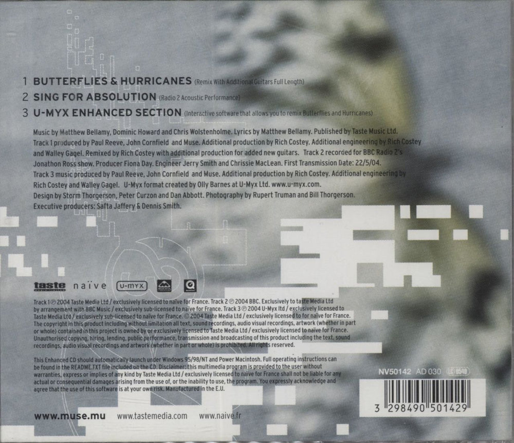 Muse Butterflies And Hurricanes UK CD/DVD single set USESDBU301904