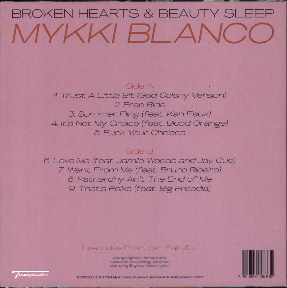 Mykki Broken Hearts & Beauty Sleep - Purple Vinyl UK vinyl LP album (LP record) 5400863048839