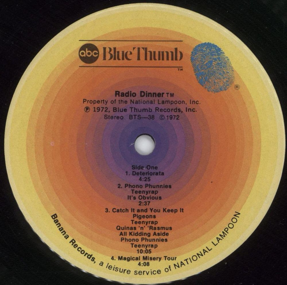 National Lampoon Radio Dinner US vinyl LP album (LP record) NFTLPRA880314