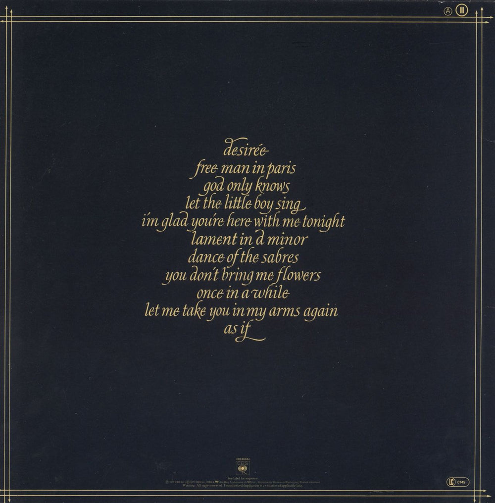 Neil Diamond I'm Glad You're Here With Me Tonight - Hype Sticker Dutch vinyl LP album (LP record)