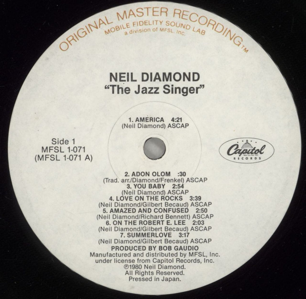 Neil Diamond The Jazz Singer US vinyl LP album (LP record) NDILPTH431876