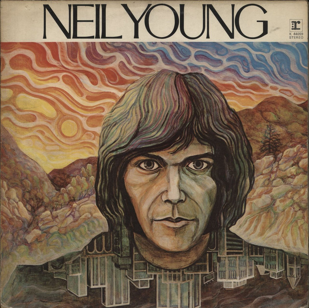 Neil Young Neil Young - 70s - Tan Label - EX UK vinyl LP album (LP record) K44059