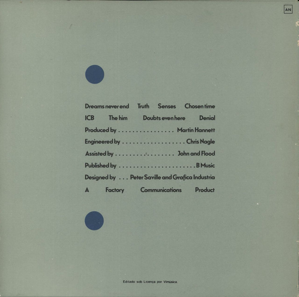 New Order Movement - Mispress Portuguese vinyl LP album (LP record)