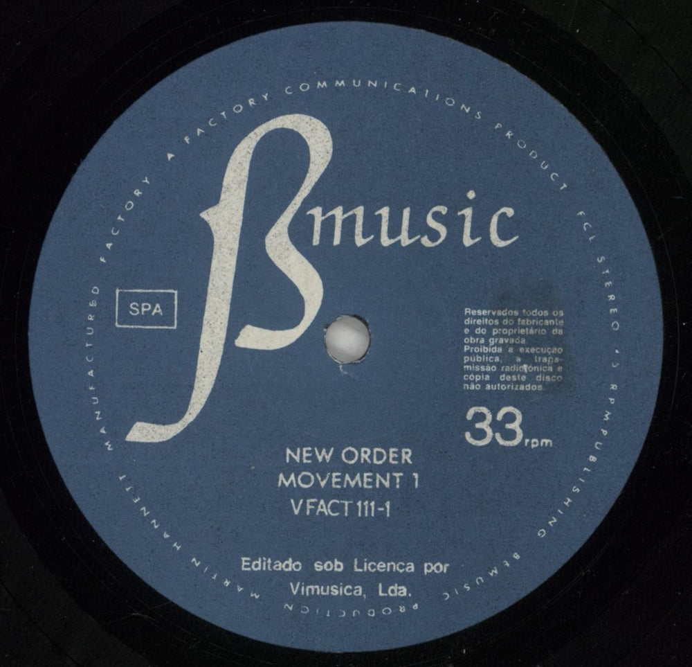 New Order Movement - Mispress Portuguese vinyl LP album (LP record) NEWLPMO199569