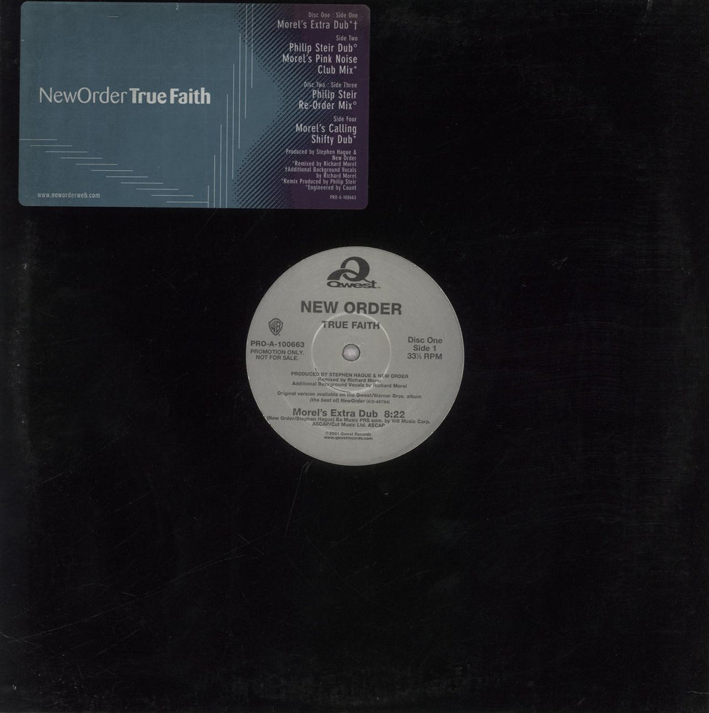 New Order True Faith - Double Pack US Promo 12" vinyl single (12 inch record / Maxi-single) PRO-A-100663