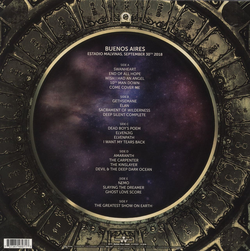 Nightwish Decades [Live In Buenos Aires] UK 3-LP vinyl record set (Triple LP Album) 727361489717