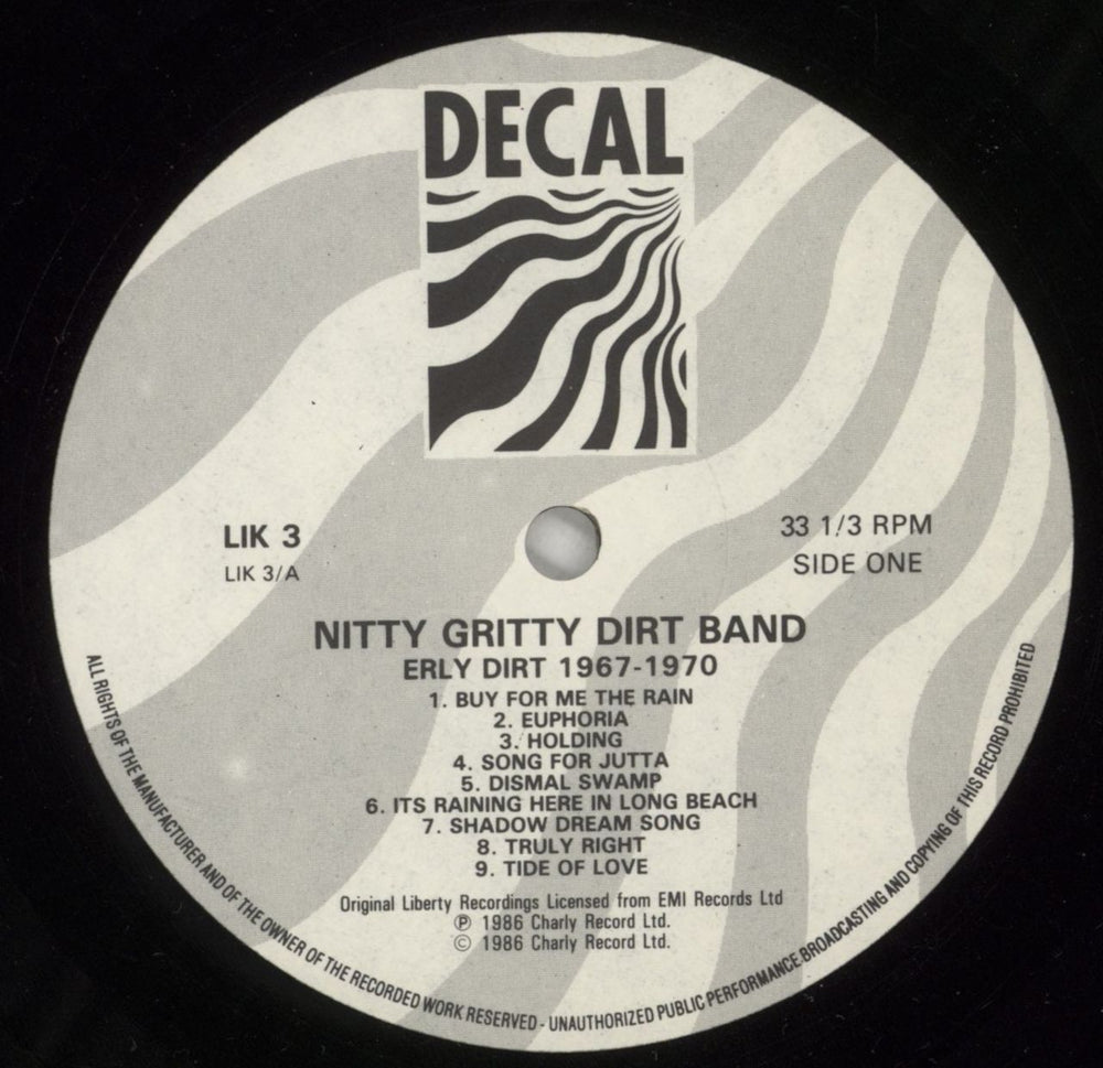 Nitty Gritty Dirt Band Early Dirt 1967-1970 UK vinyl LP album (LP record) NGDLPEA763841