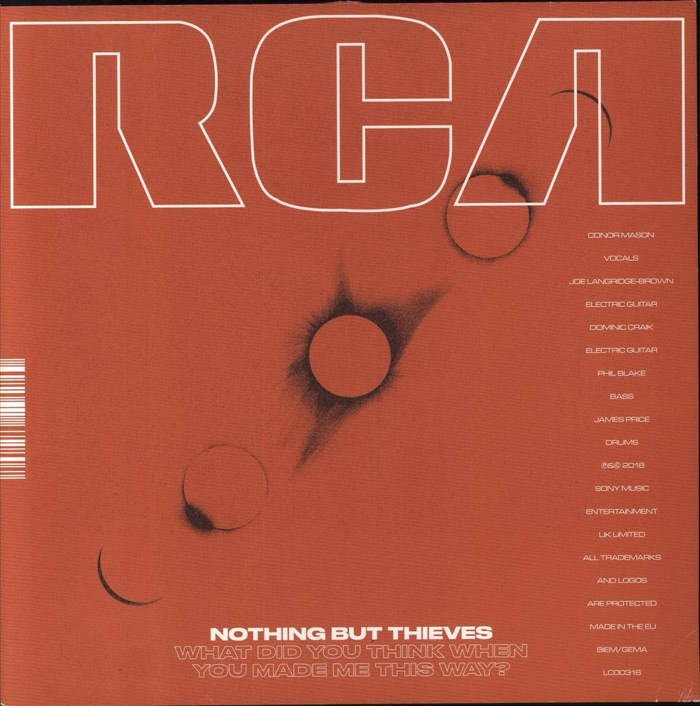 Nothing But Thieves What Did You Think When You Made Me This Way? - EX UK 12" vinyl single (12 inch record / Maxi-single) 19075876421