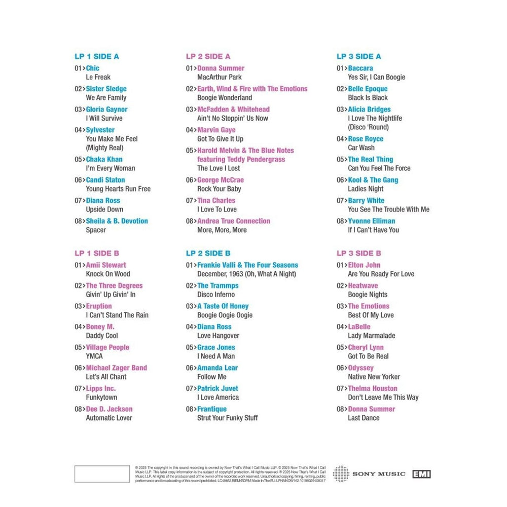 Now That's What I Call Music NOW That's What I Call An Era - Disco: 1973-1980 - Coloured Vinyl - Sealed UK 3-LP vinyl record set (Triple LP Album) 198029408317