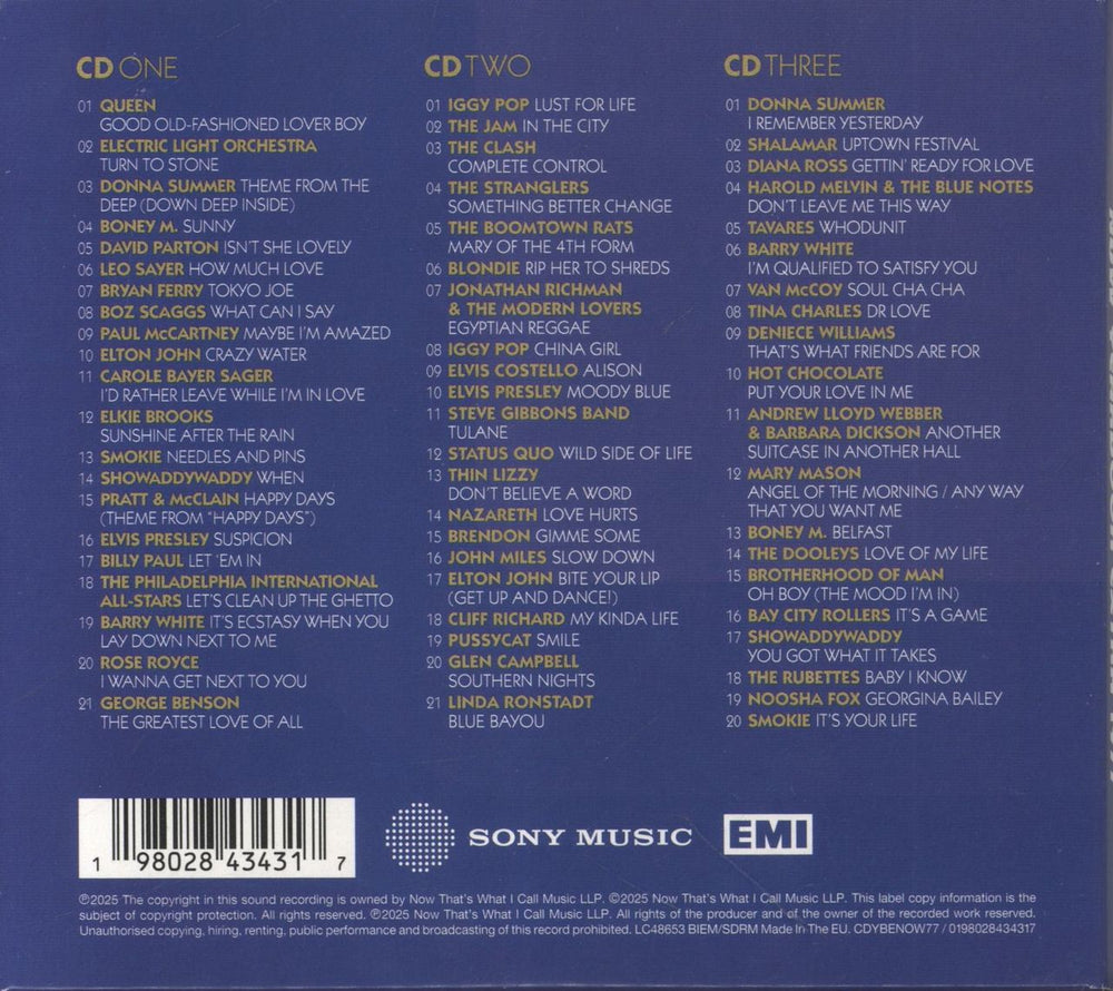 Now That's What I Call Music Now Yearbook '77 Extra UK 3-CD album set (Triple CD) 198028434317