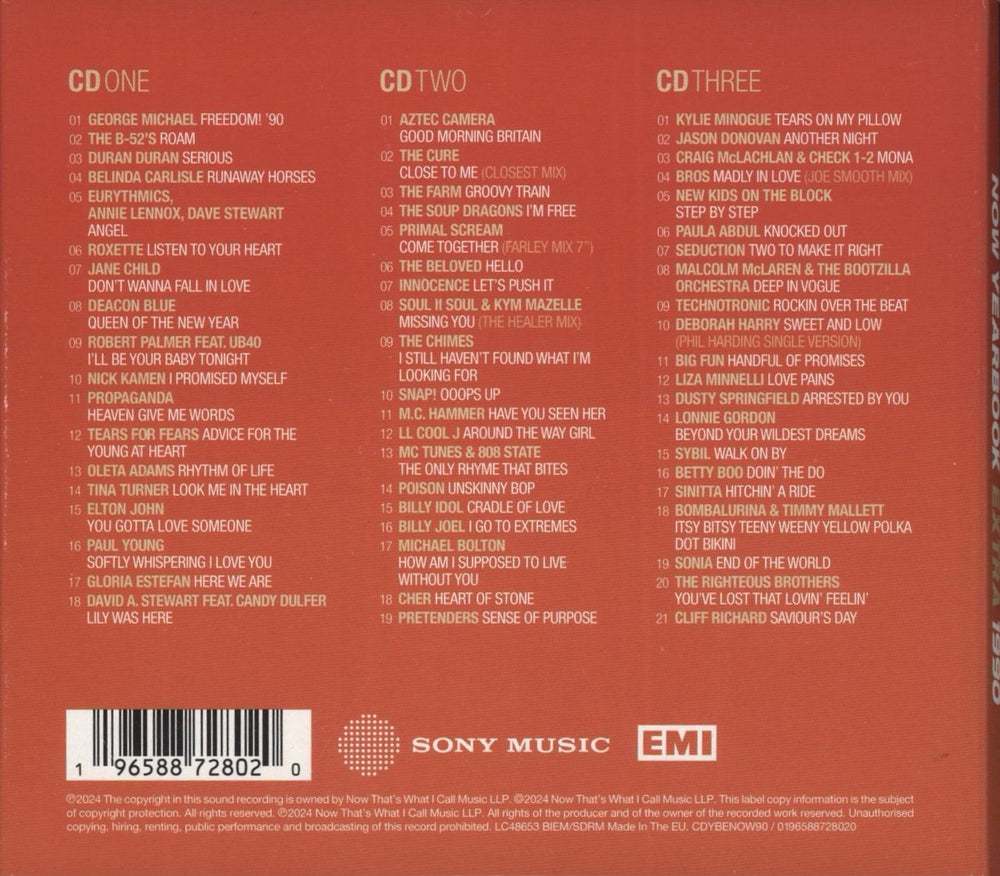 Now That's What I Call Music Now Yearbook Extra '90 (58 More Essential Hits From 1990) UK 3-CD album set (Triple CD) 196588728020