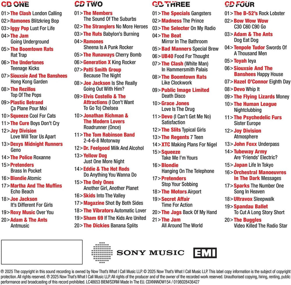 Now That's What I Call Music The Sound Of The Suburbs 1977-1980 - Deluxe Hardcover Edition - Sealed UK 4-CD album set 198028436427