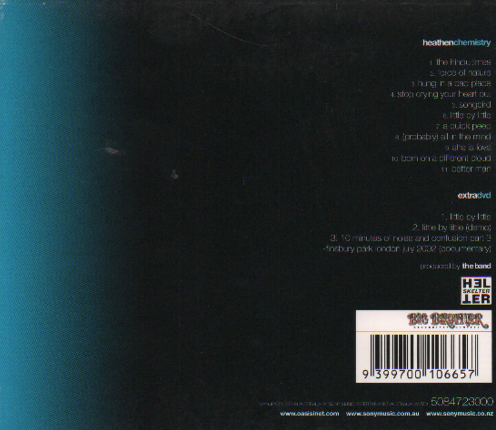 Oasis Heathen Chemistry Australian 2-disc CD/DVD set OAS2DHE230873