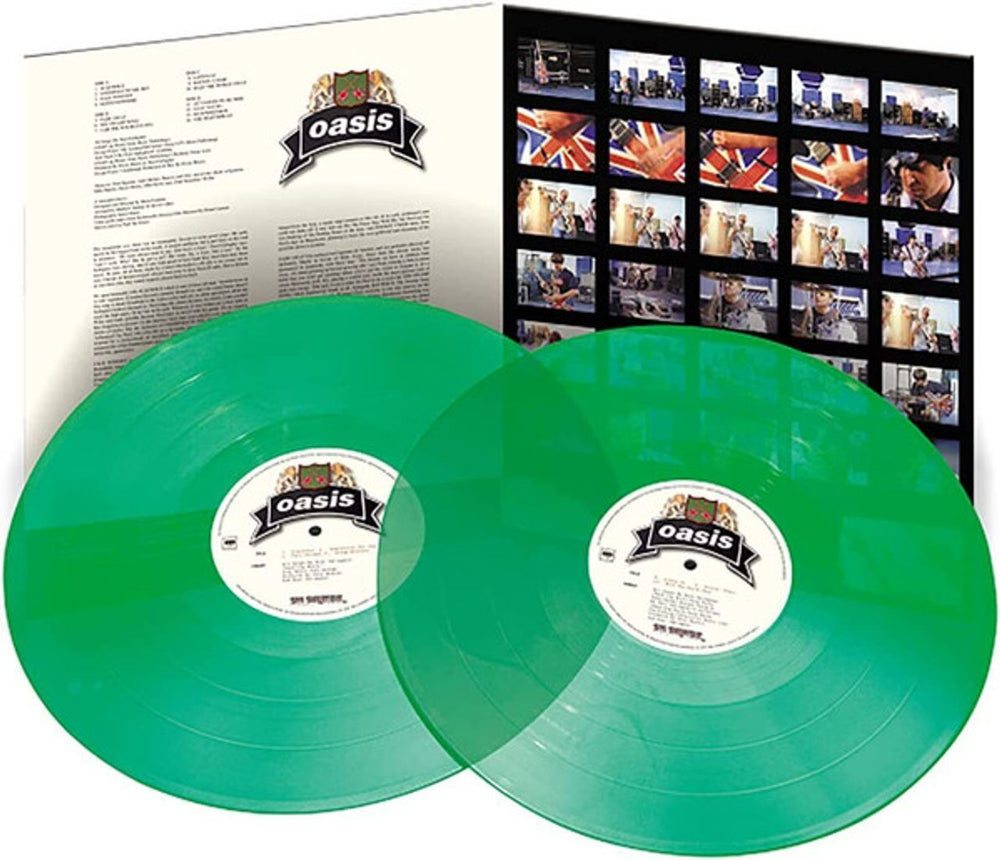 Oasis The Masterplan - Green Vinyl Japanese 2-LP vinyl record set (Double LP Album) 4547366567786