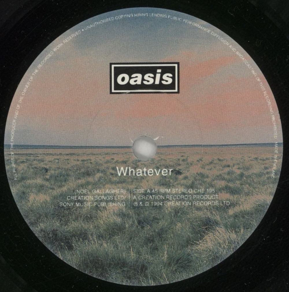 Oasis Whatever - Numbered - EX UK 7" vinyl single (7 inch record / 45) OAS07WH878158