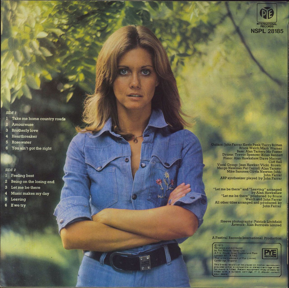 Olivia Newton John Music Makes My Day - Blue Vinyl UK vinyl LP album (LP record)