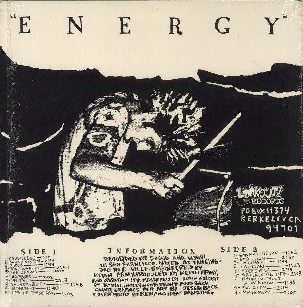 Operation Ivy Energy - 2nd - Open Shrink - EX US vinyl LP album (LP record)