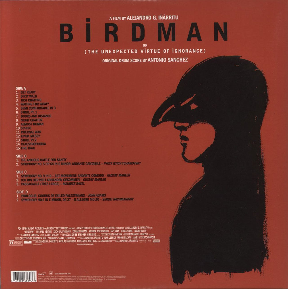 Original Soundtrack Birdman Or [The Unexpected Virtue Of Ignorance] - 180g US 2-LP vinyl record set (Double LP Album) 731383668906