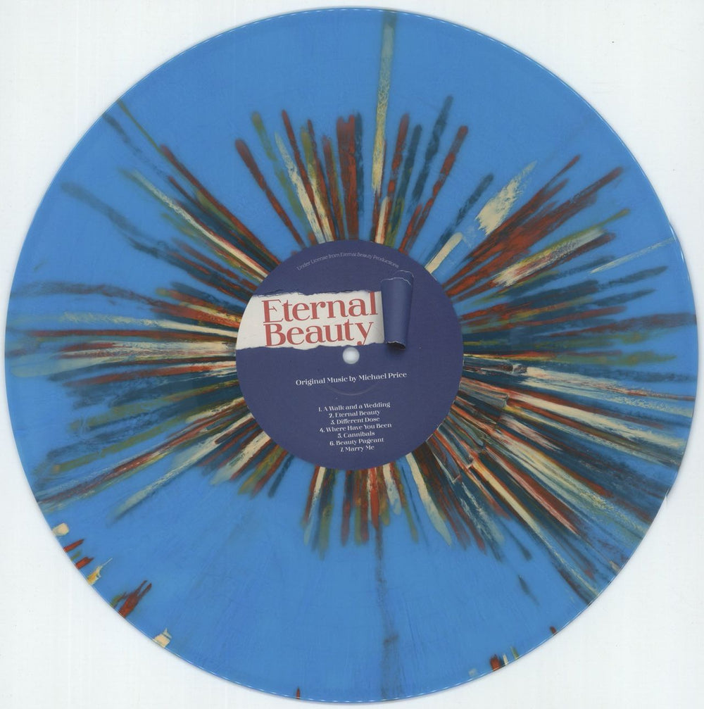 Original Soundtrack Eternal Beauty - Dinked Edition - Blue With Multicolour Splatter Vinyl - Autographed Print UK vinyl LP album (LP record) OSTLPET880412