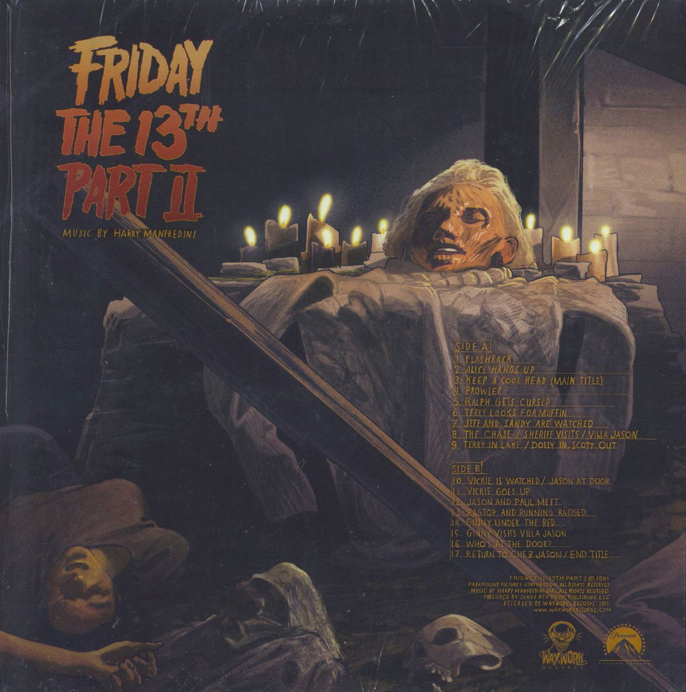 Original Soundtrack Friday The 13th Part II - Blue & Red Splatter Vinyl + Shrink US vinyl LP album (LP record) 728028376241