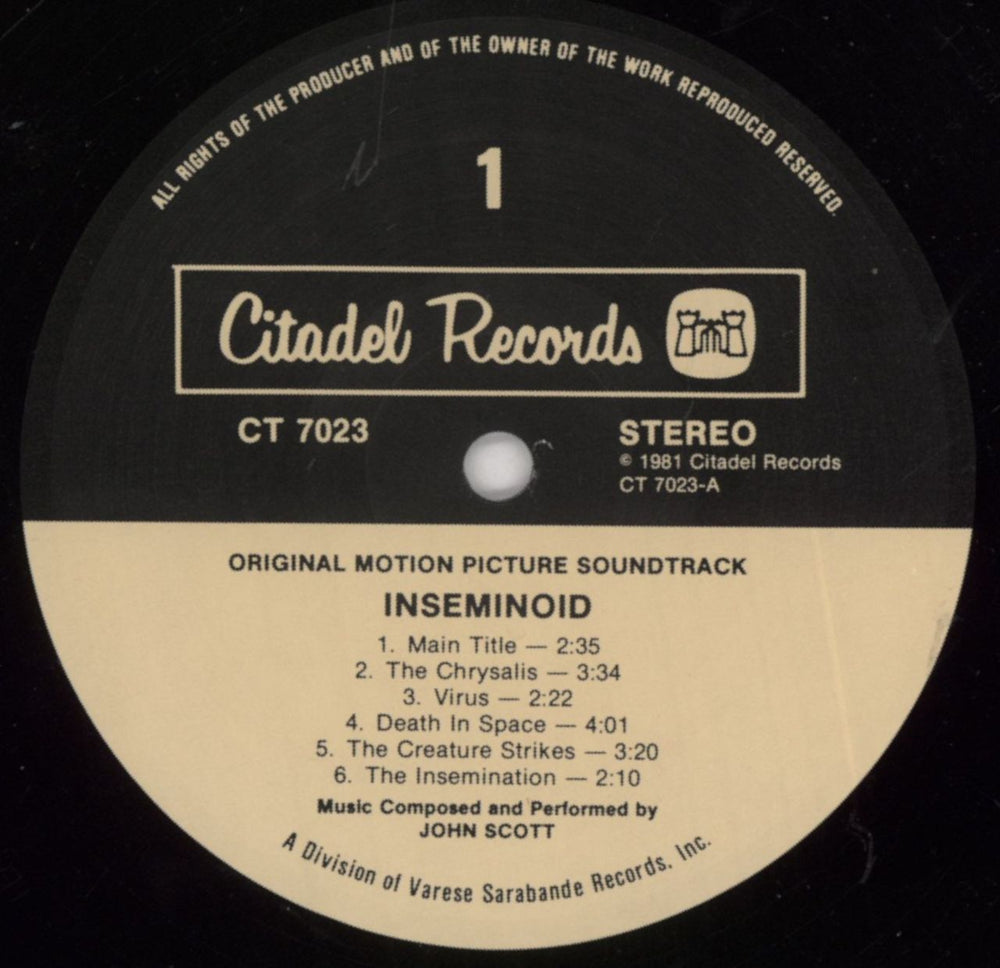 Original Soundtrack Inseminoid US vinyl LP album (LP record) OSTLPIN835659